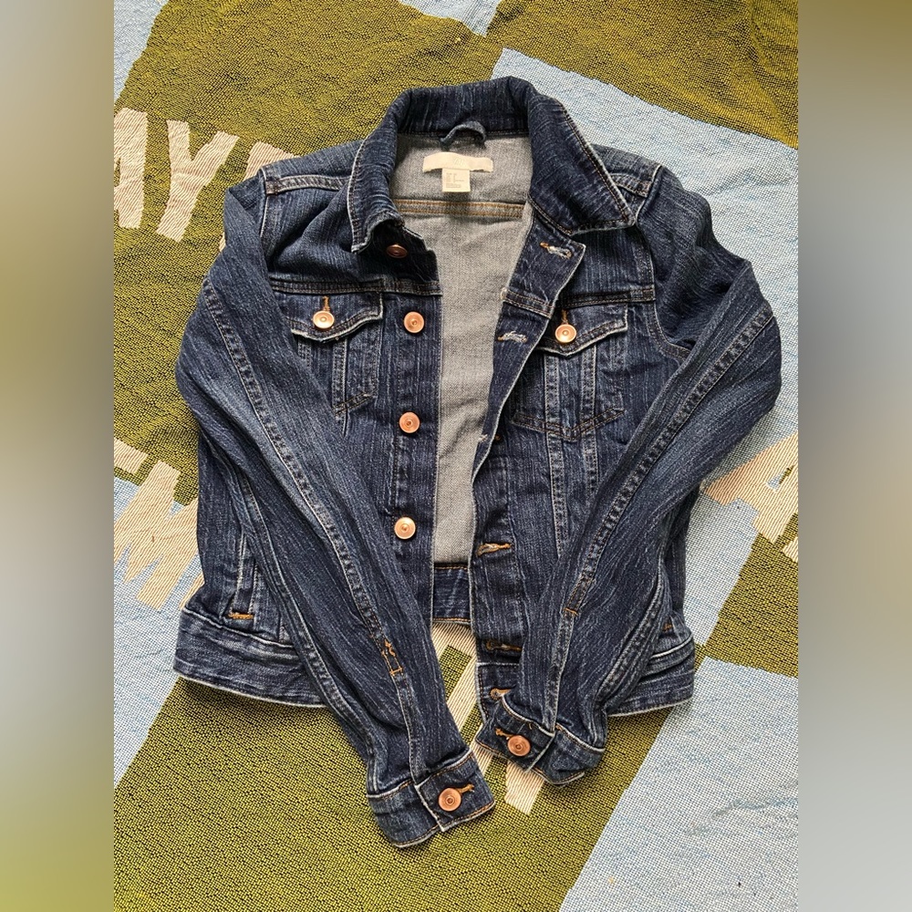 Short Navy Blue Denim Jean Jacket